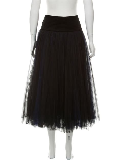 dior tulle midi skirt